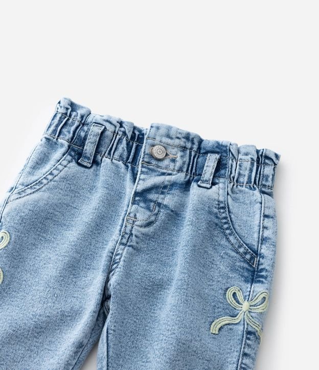 Pantalón Infantil en Jeans con Moñitas Laterales – Talle 0 a 18 Meses 6