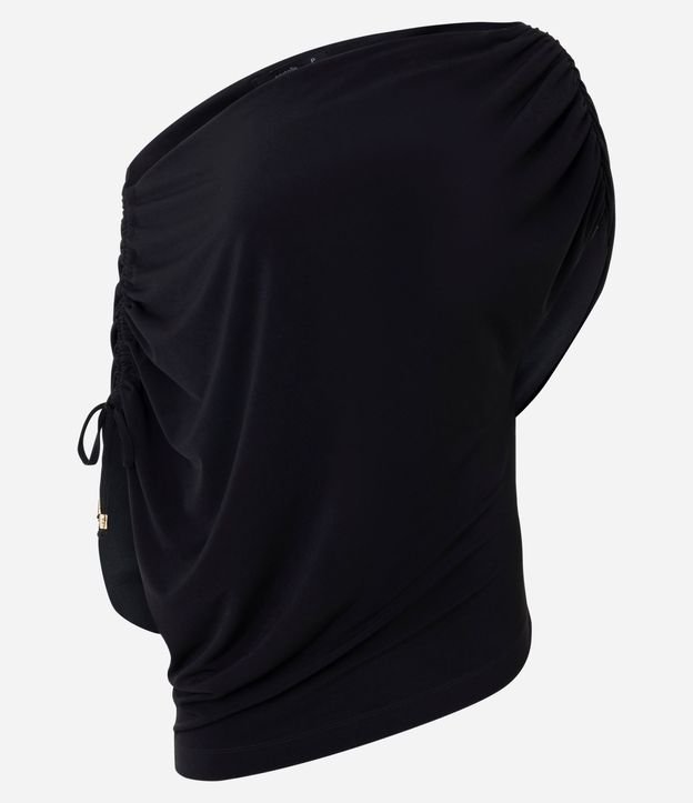 Blusa en Suedine con Escote Asimétrico 4