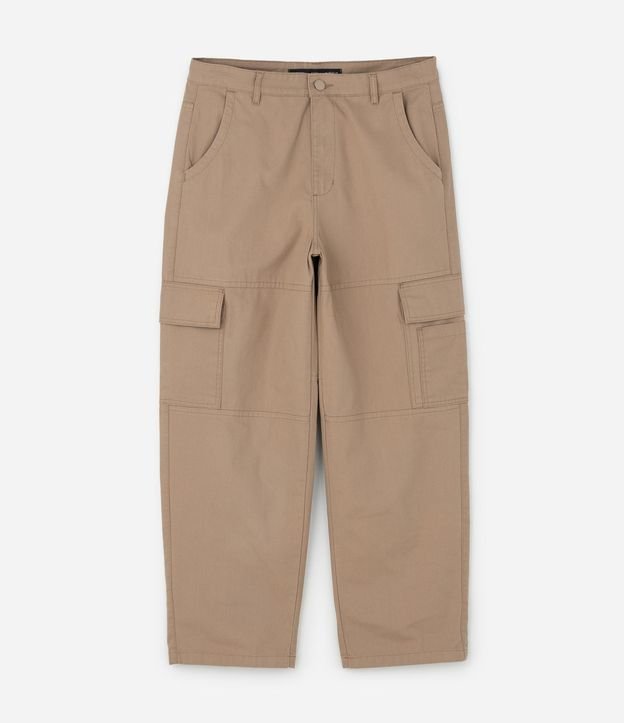 Pantalón Baggy Relaxed en Sarga Lisa 5