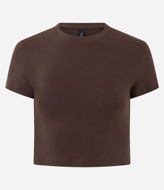 Blusa Cropped Manga Corta en Cotton 5
