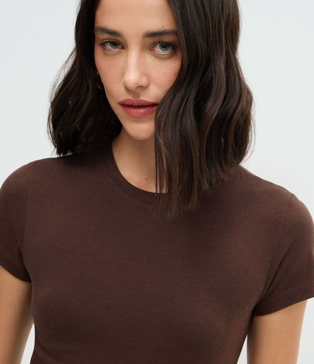 Blusa Cropped Manga Corta en Cotton 4