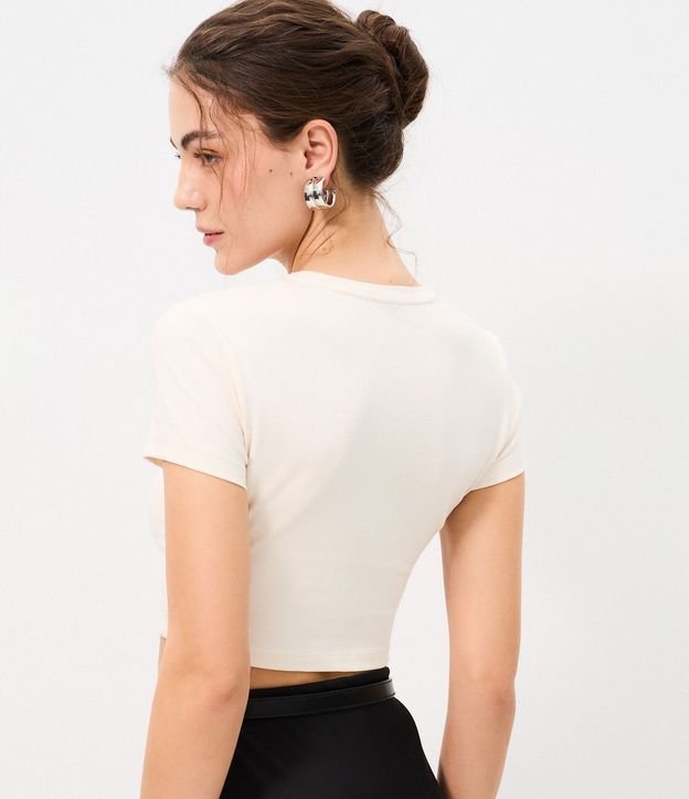 Blusa Cropped Manga Corta en Cotton 5