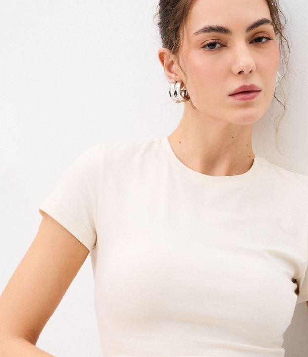 Blusa Cropped Manga Corta en Cotton 6
