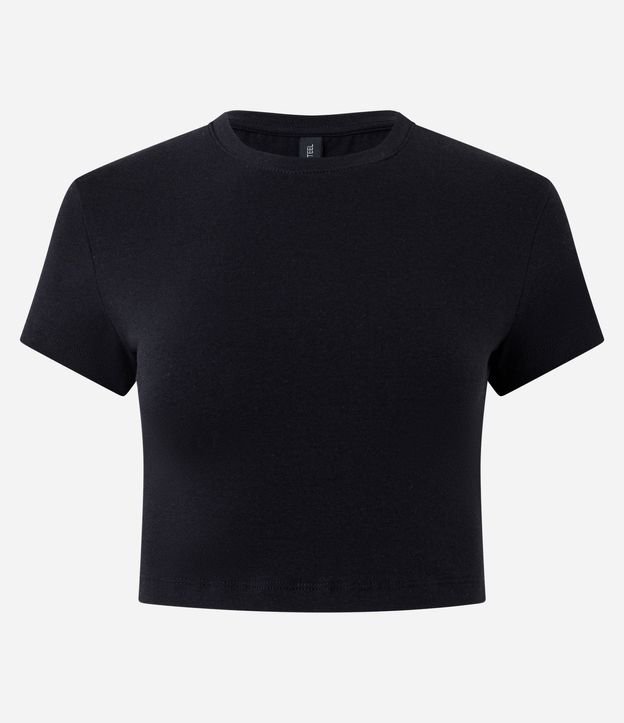 Blusa Cropped Manga Corta en Cotton 4