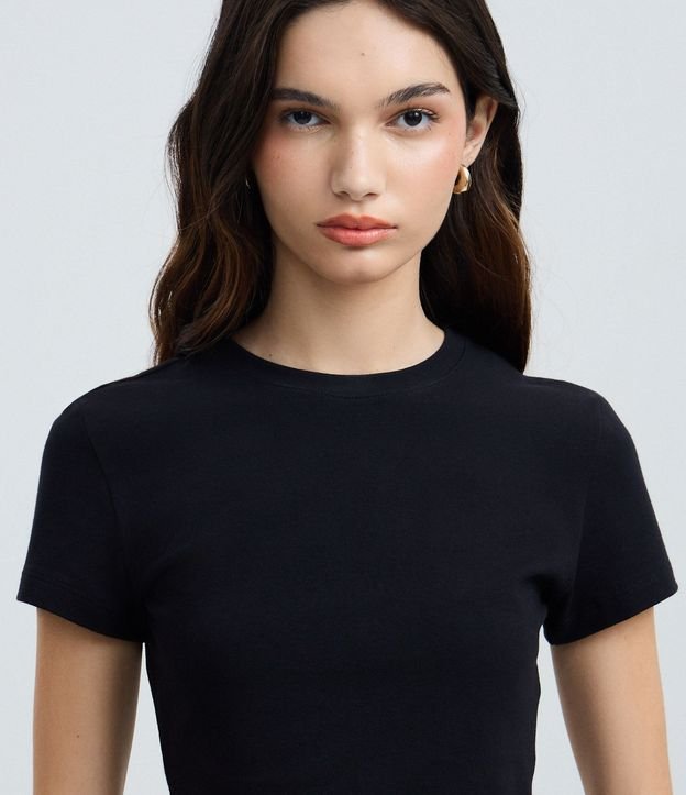 Blusa Cropped Manga Corta en Cotton 3