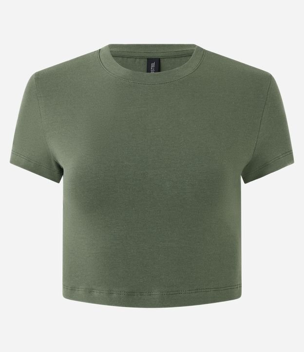 Blusa Cropped Manga Corta en Cotton 5
