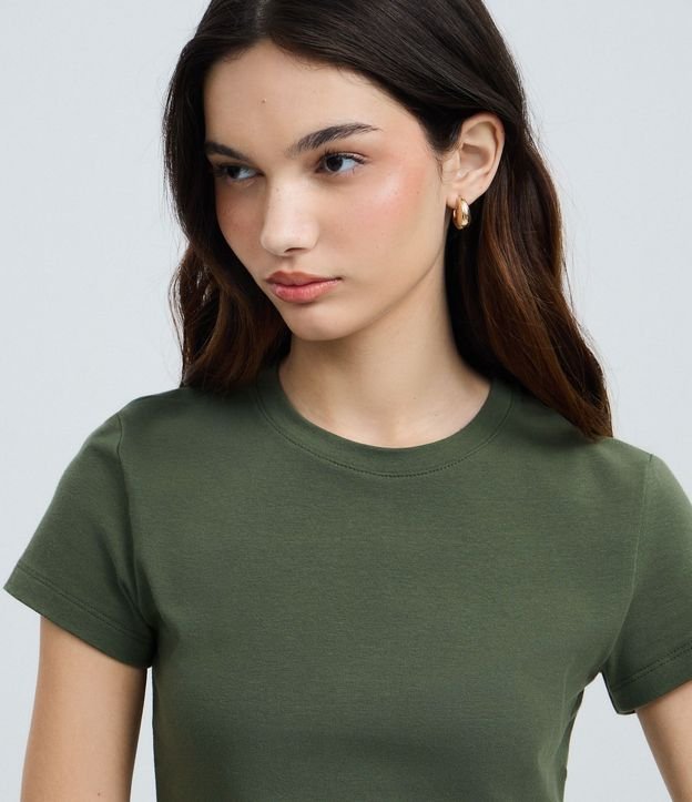 Blusa Cropped Manga Corta en Cotton 4