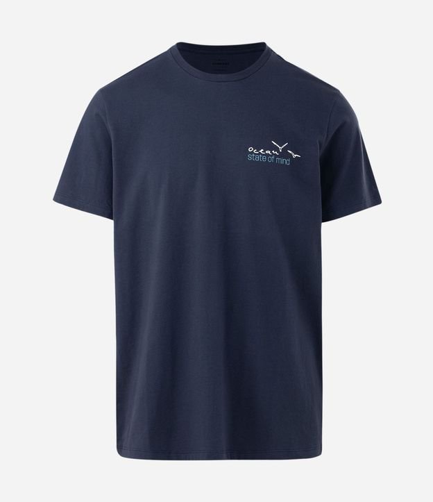 Remera Manga Corta en Algodón con Estampa Ocean 4