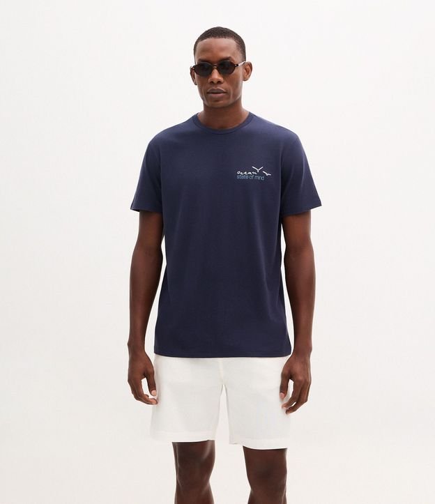 Remera Manga Corta en Algodón con Estampa Ocean 1