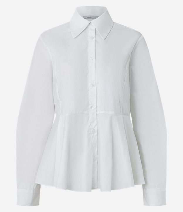Camisa Peplum en Algodón con Manga Larga 5
