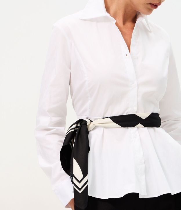 Camisa Peplum en Algodón con Manga Larga 4