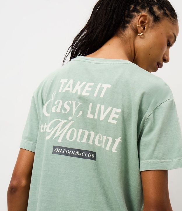Remera Oversized Deportiva en Algodón con Lettering 4