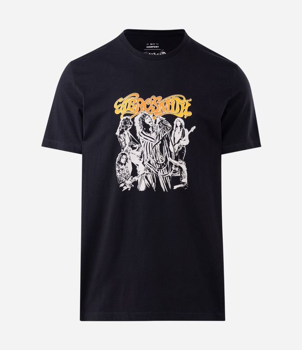 Remera Regular en Algodón con Estampa de la Banda Aerosmith 8