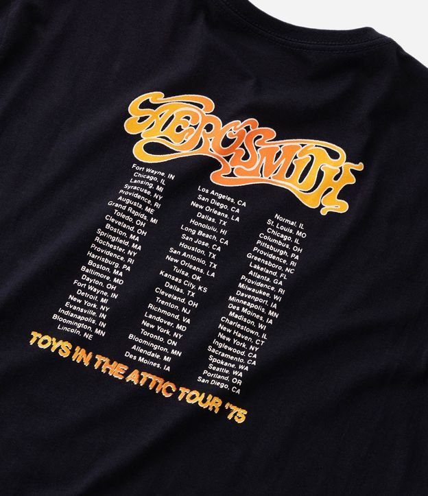 Remera Regular en Algodón con Estampa de la Banda Aerosmith 11