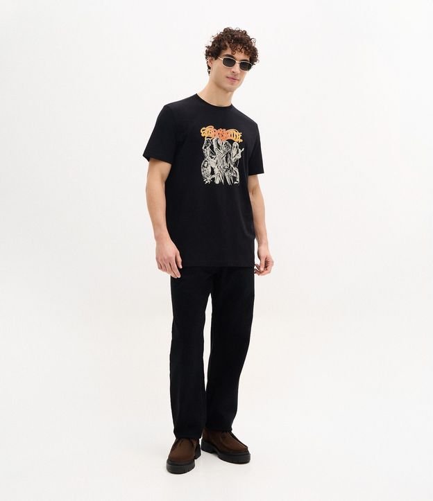 Remera Regular en Algodón con Estampa de la Banda Aerosmith 3