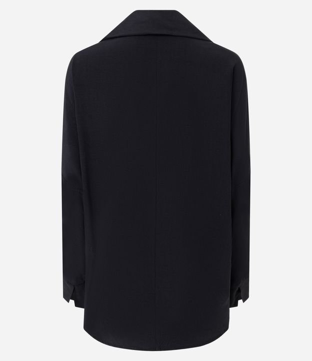 Camisa Amplia Satinada con Adorno Central 6