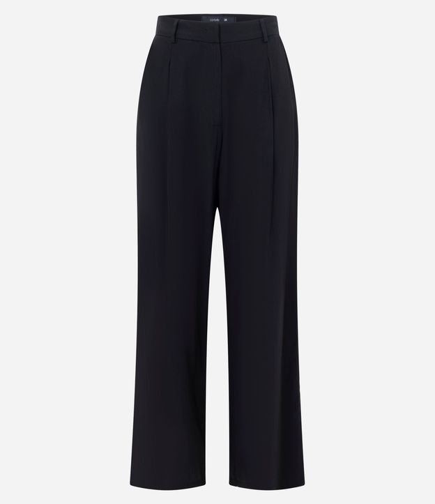 Pantalón Recto Satinado con Cintura Estructurada y Pliegues Delanteros 6