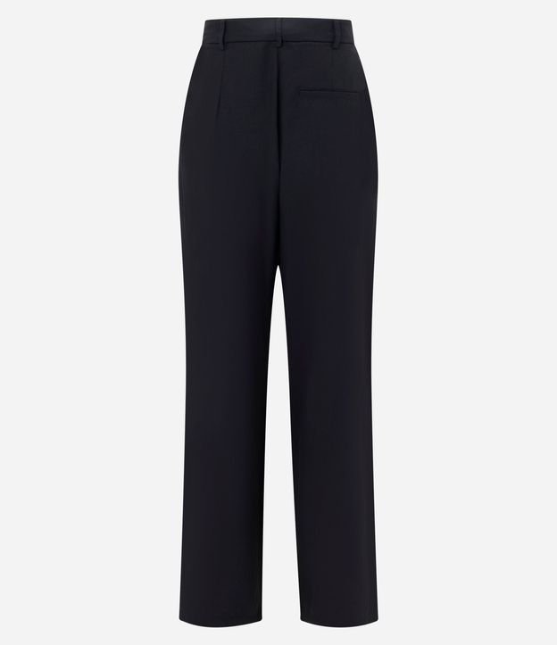Pantalón Recto Satinado con Cintura Estructurada y Pliegues Delanteros 7