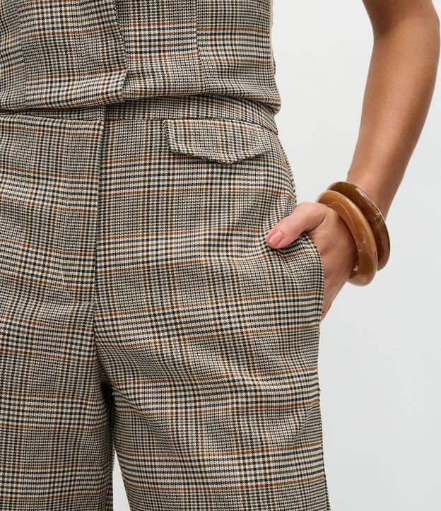 Pantalón Sastre con Estampa de Cuadros 4