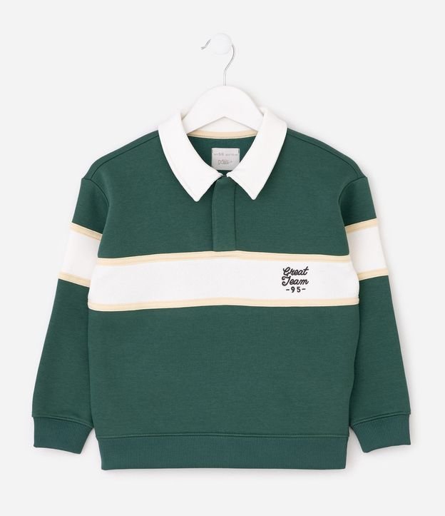 Saco Infantil con Cuello Polo y Recortes Contrastantes – Talle 1 a 6 años 2