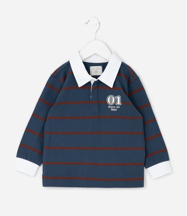 Camisa Polo Infantil Rayas con Bordado – Talle 1 a 6 años 2