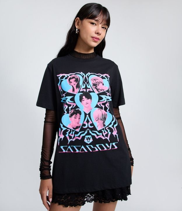 Remera en Algodón con Corazones K-Pop Demon Hunters
