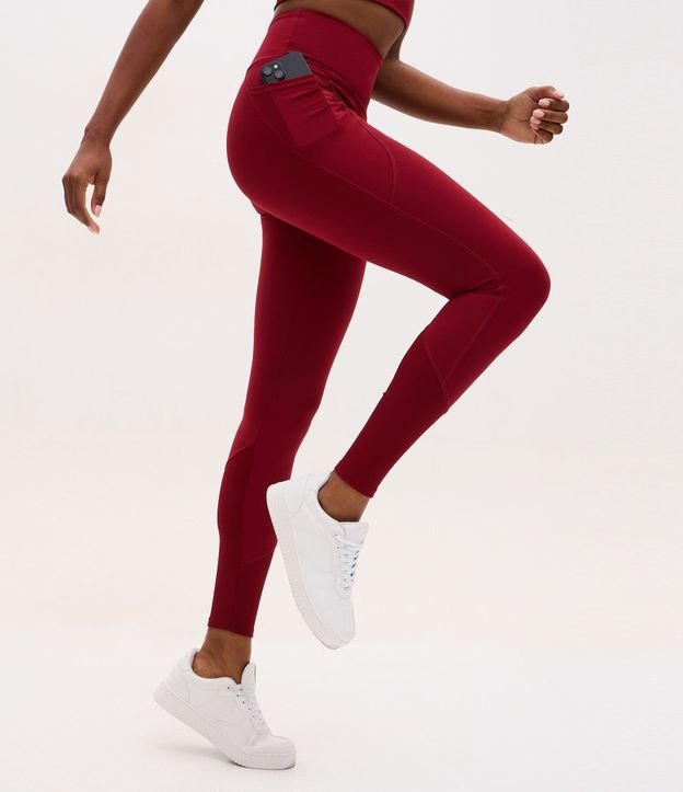 Pantalón Legging Deportiva con Recorte Canelado y Bolsillo Lateral 3