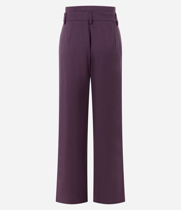 Pantalón Recto en Sastrería con Cinturón Medio 6