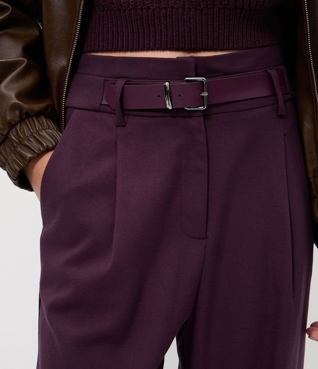 Pantalón Recto en Sastrería con Cinturón Medio 3