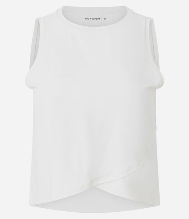 Musculosa Cropped Deportiva en Microfibra con Ruedo Traspasada 5
