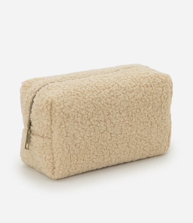 Neceser Rectangular Mediana con Textura de Pelos