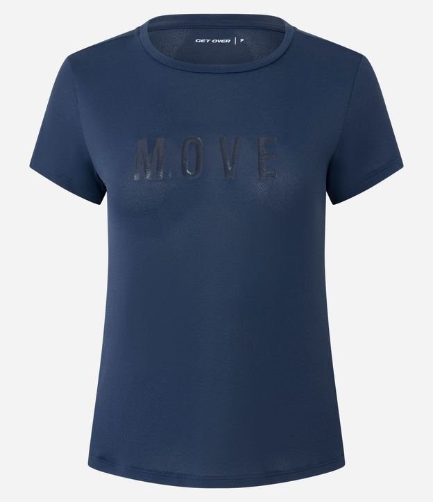 Remera Deportiva con Lettering Aplicado Move 4