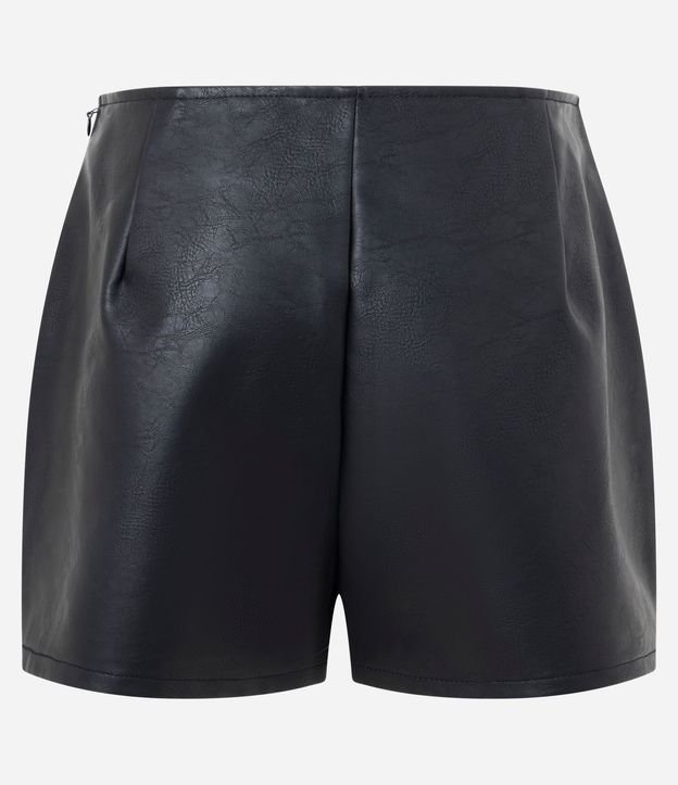 Short Pollera en PU con Encaje Lateral 6