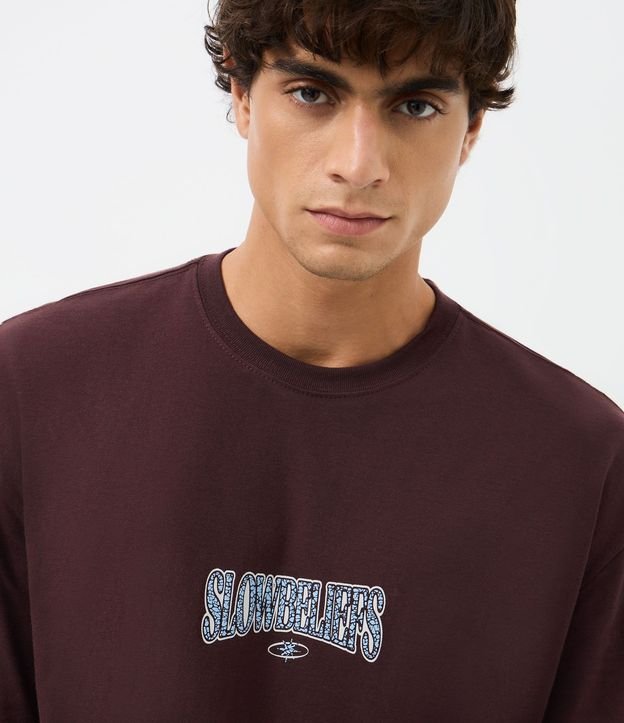 Remera Relaxed en Algodón con Lettering
