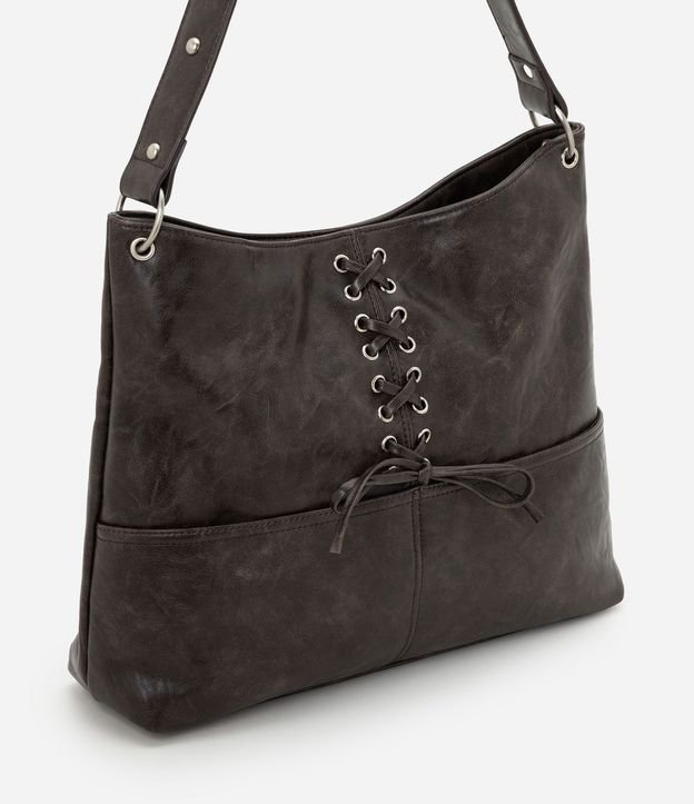 Cartera Hobo Grande en PU con Detalle en Cordón