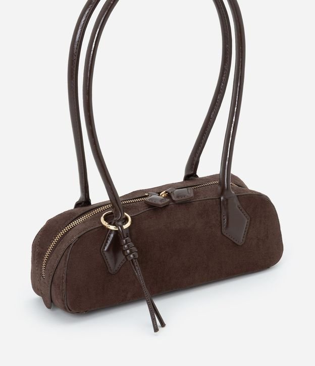 Cartera Shoulder Pequena en Gamuza con Asas Estructuradas 2