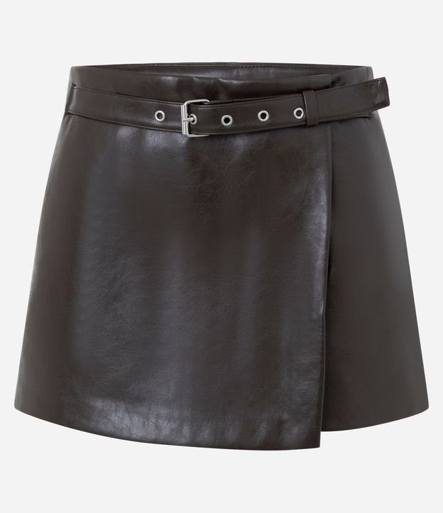 Short Pollera en PU con Cinturón 5