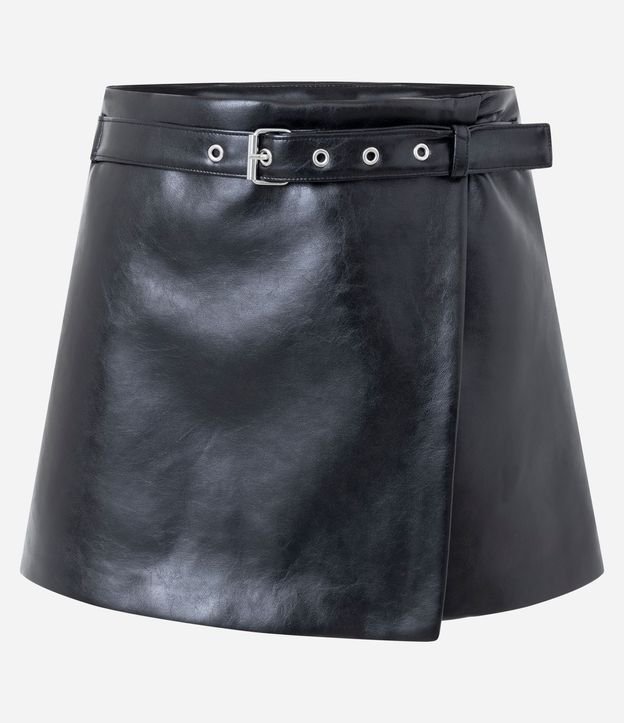 Short Pollera en PU con Cinturón 5
