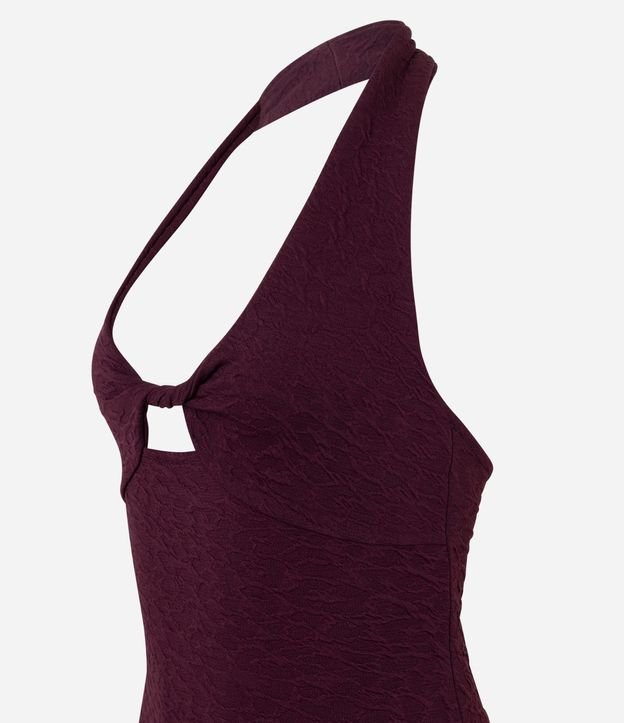 Vestido Midi Frente Única Texturizado con Nudo en el Busto 6