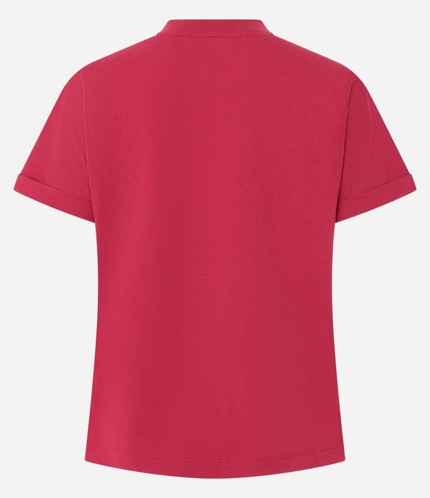 Blusa Básica con Manga Dobrada Corta en Algodón 5