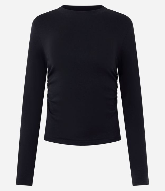 Blusa Manga Larga con Fruncido en la Cintura en Algodón 5