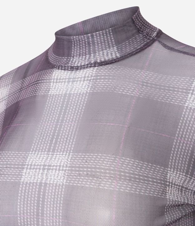 Blusa en Tule con Estampa de Cuadros 6