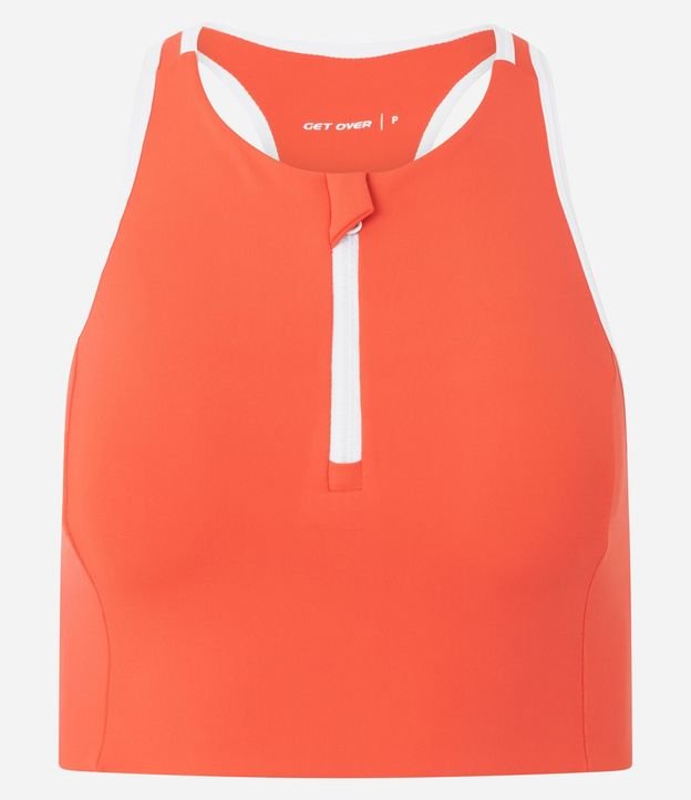 Top Deportivo en Microfibra Cuello Halter con Cremallera 5