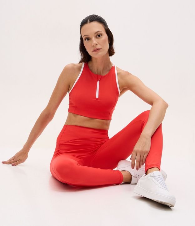 Top Deportivo en Microfibra Cuello Halter con Cremallera 2