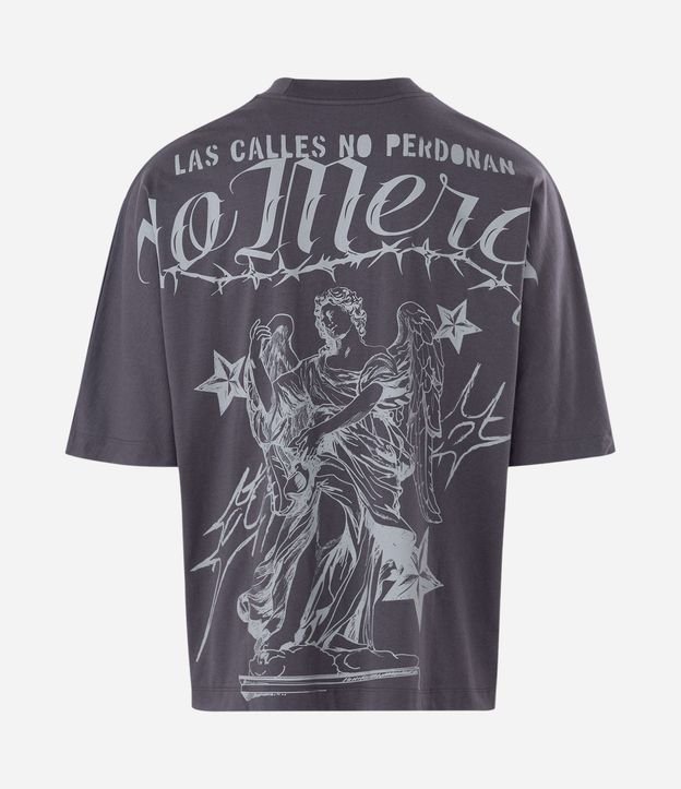 Remera Oversized Manga Corta en Algodón con Estampa No Mercy 6
