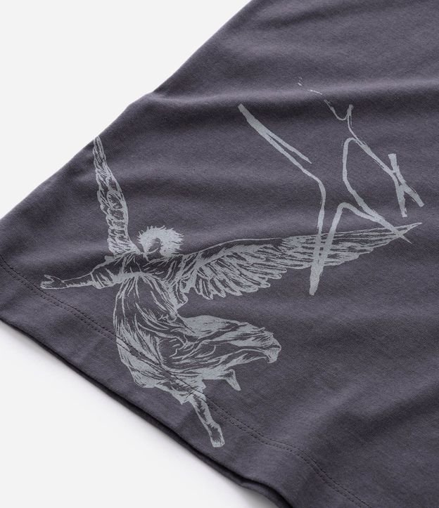 Remera Oversized Manga Corta en Algodón con Estampa No Mercy 10