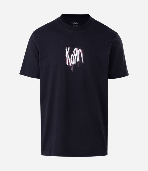 Remera Manga Corta en Algodón con Estampa Frontal de Korn 5