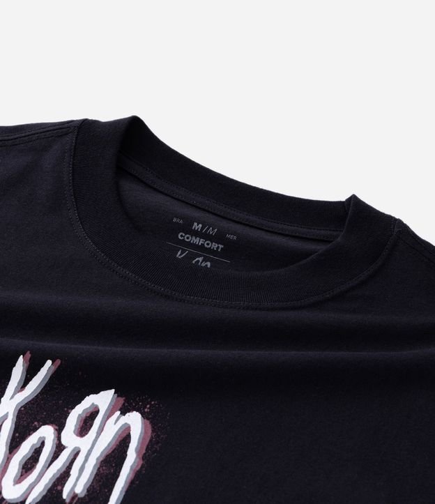 Remera Manga Corta en Algodón con Estampa Frontal de Korn 7