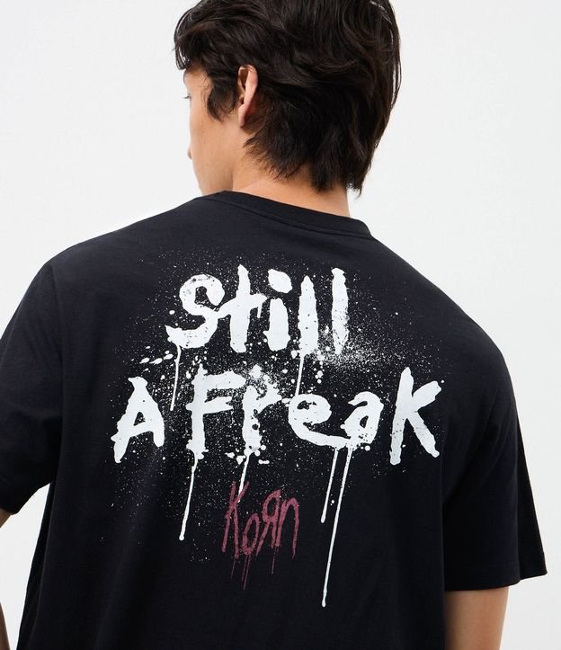 Remera Manga Corta en Algodón con Estampa Frontal de Korn