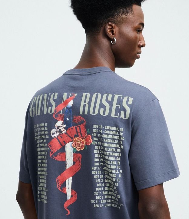 Remera Manga Corta en Algodón con Estampado Guns and Roses 4